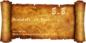 Budaházi Bea névjegykártya
